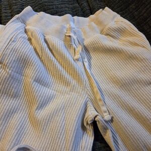 Medium Aerie Cream Wide Leg Comfy Pants